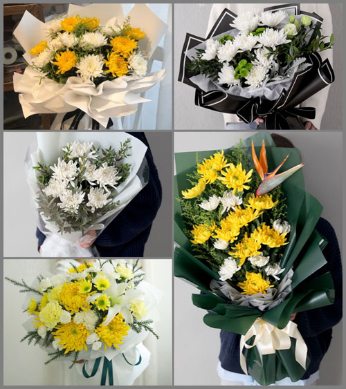 广东梅州市五华县周江镇黄华村白事花束代送